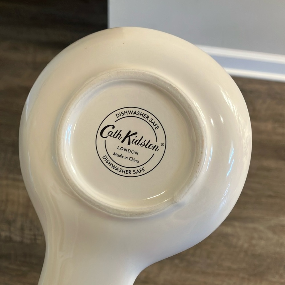 Cath Kidston White and Green Ceramic Spoon Rest - Picture 3 of 3